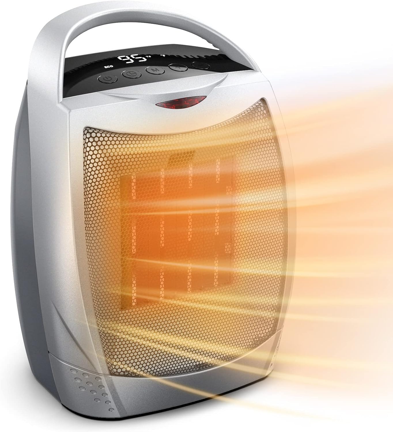 GiveBest Portable Space Heater 1500W Personal Electric Heater with Timer 4 Modes Quiet Desk Heater Overheating & Tip-Over Protection 1s Fast Heating Small Heater for Indoor Use