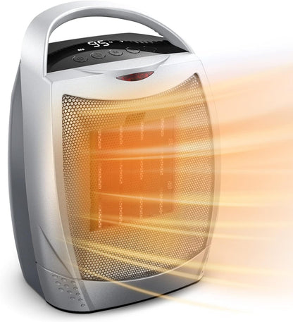 GiveBest Portable Space Heater 1500W Personal Electric Heater with Timer 4 Modes Quiet Desk Heater Overheating & Tip-Over Protection 1s Fast Heating Small Heater for Indoor Use