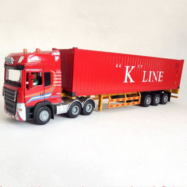 1:50 Scale Delivery Container Truck Model Toy Vehicle 28cm