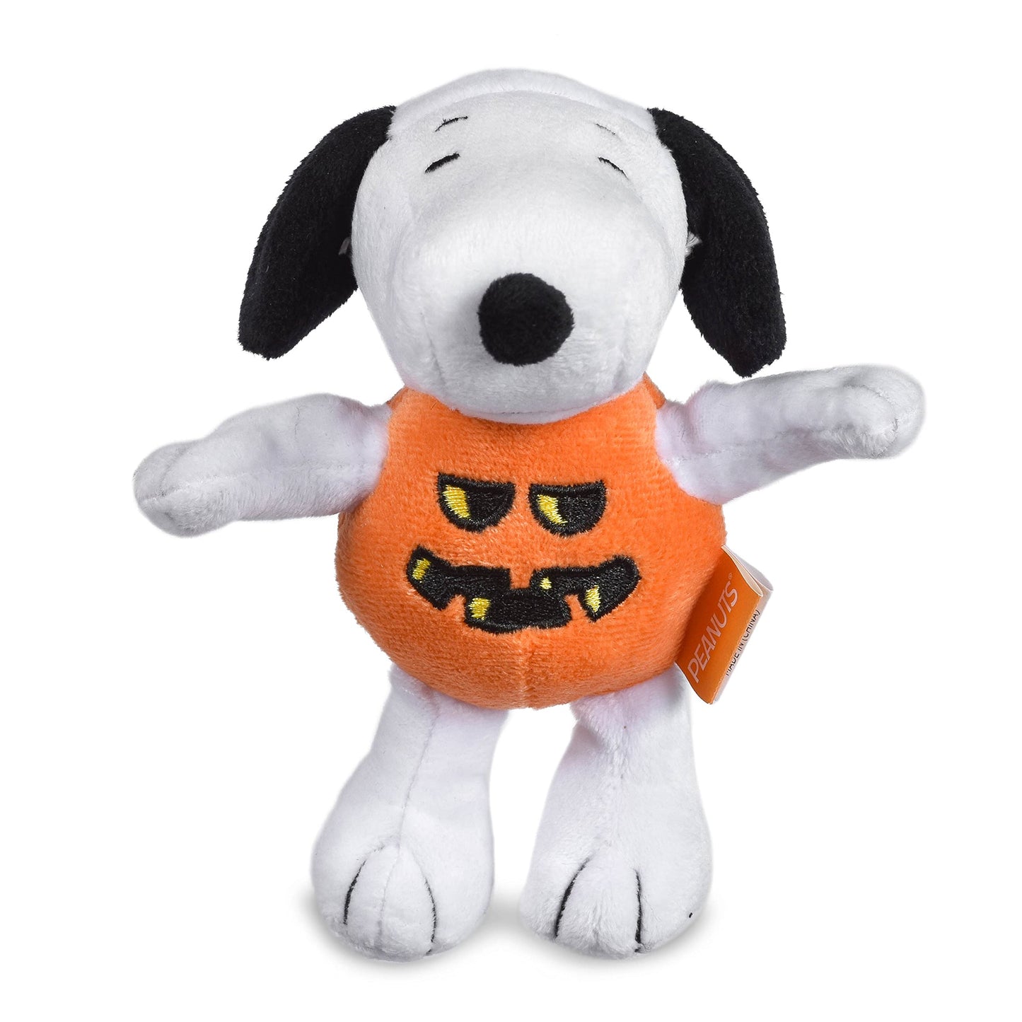 Peanuts for Pets Peanuts 6” Snoopy Pumpkin Squeaker Pet Toy Halloween Snoopy Squeaky Pet Toy | Peanuts Dog Toys Snoopy for Pets Snoopy Jack-o-Lantern Toys for Dogs