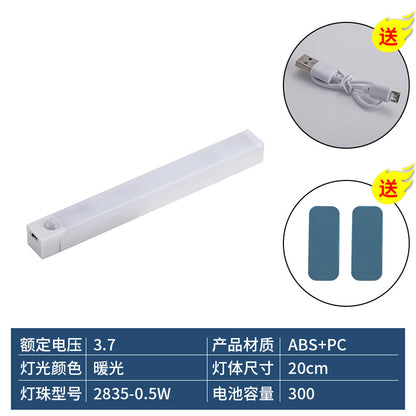 LED Motion Sensor Magnetic Strip Light for Cabinets