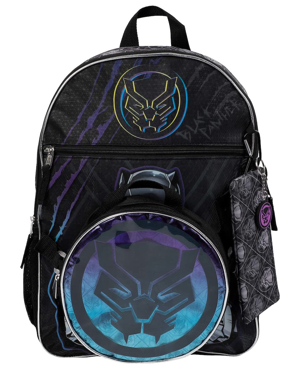 Marvel Comics Black Panther 5-Piece Backpack school bag Set