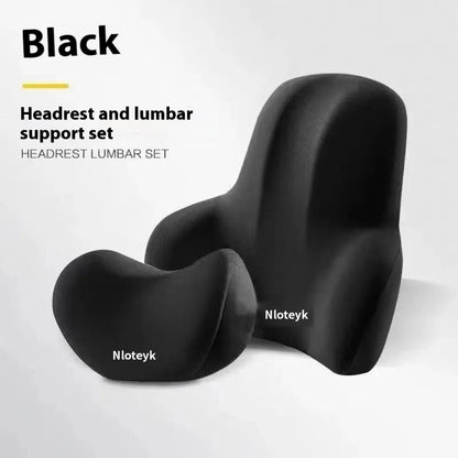 Car Memory Foam Headrest & Waist Cushion