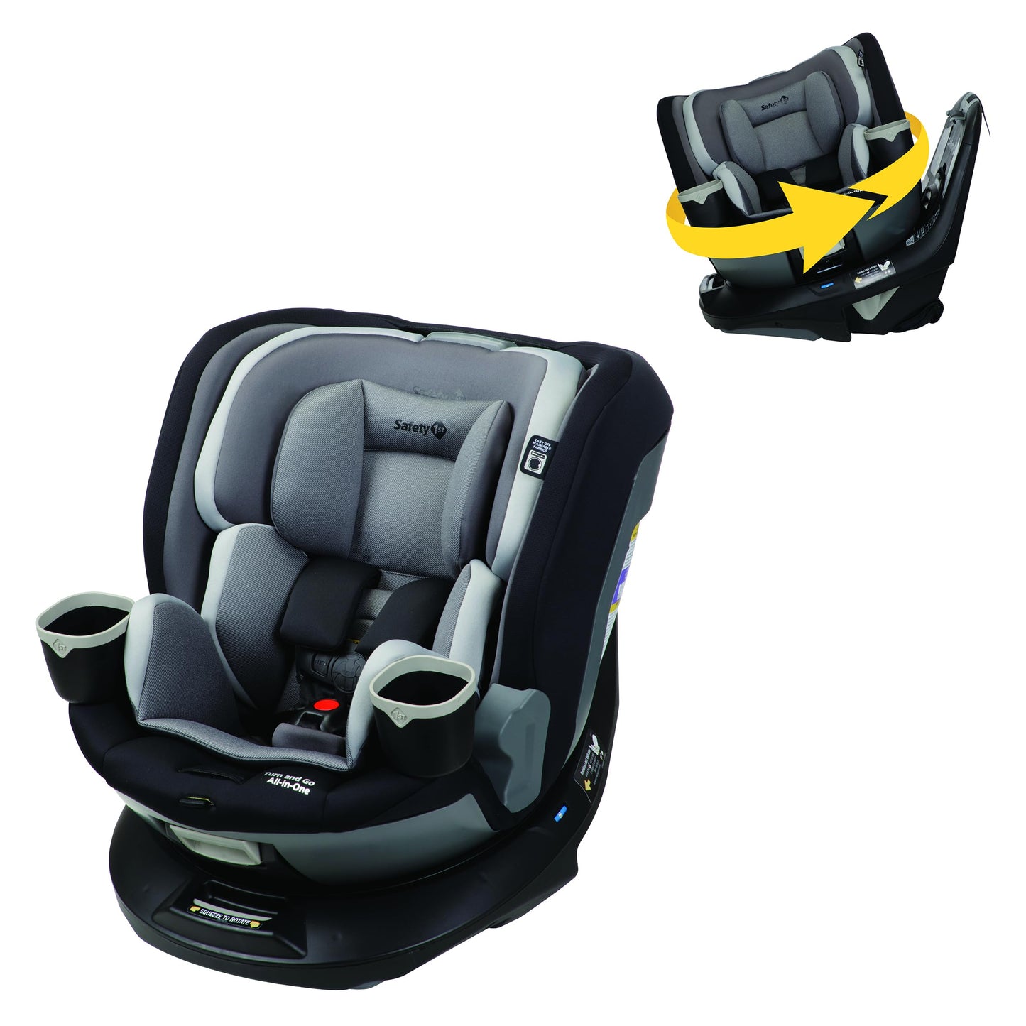 Safety 1st Turn and Go Rotating 360 degree baby Carseat  with 3 Modes Rear Facing Car Seat Forward Facing Car Seat Belt Positioning Booster Car Seat