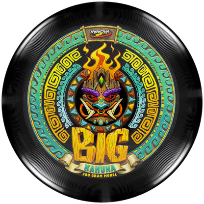 Innova Big Kahuna INNmold Beach Frisbee 200g – Designed to Handle High Winds Easy to Grip Rim (Black)