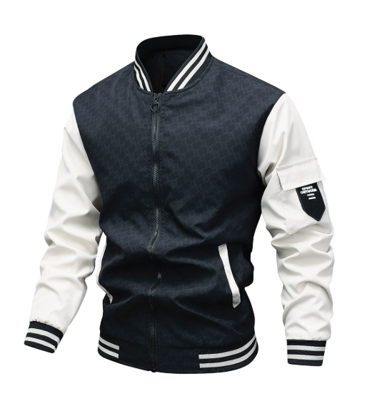 Men Thin Windbreaker Bomber Jacket (One Piece)