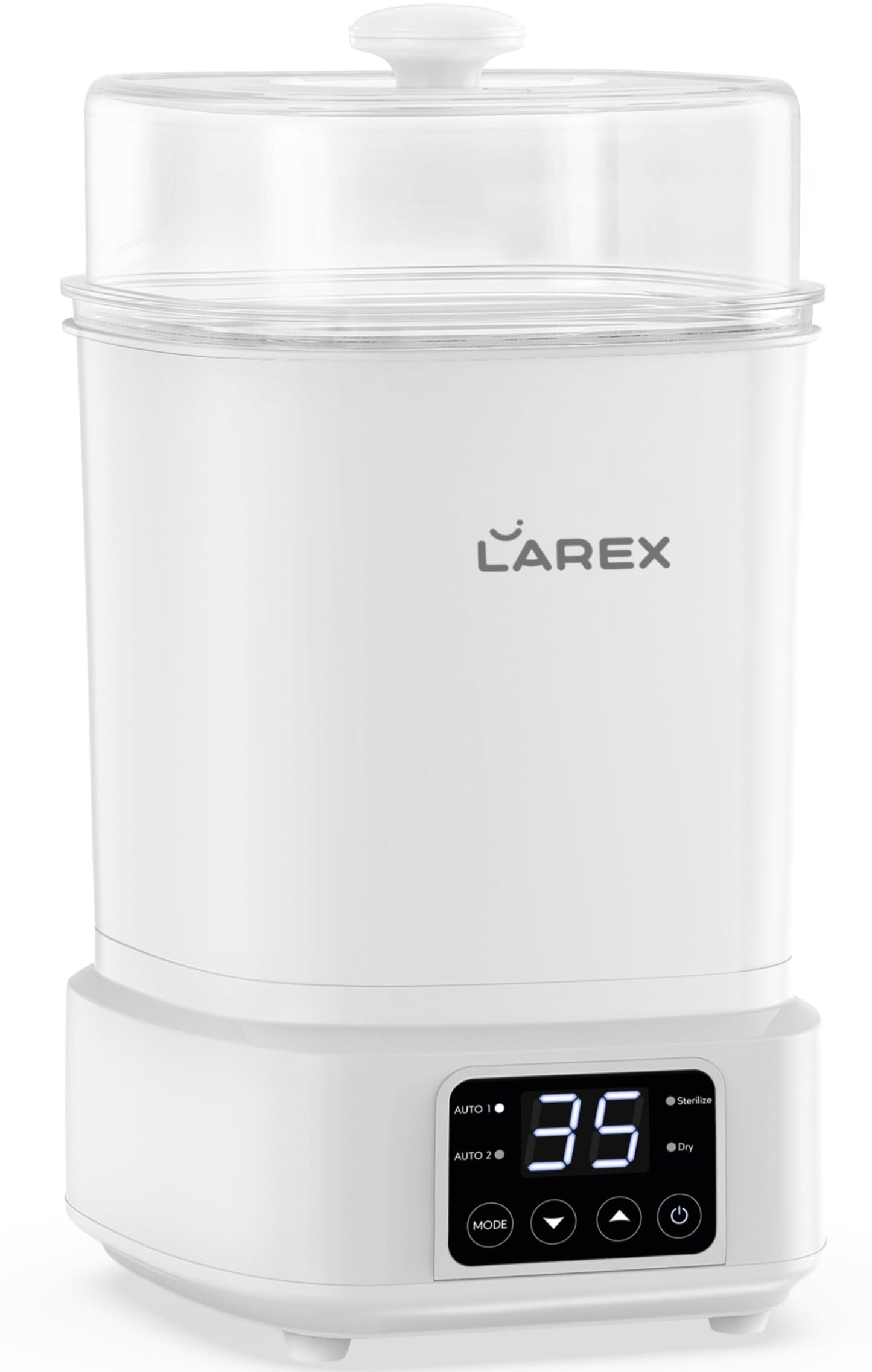 LAREX Bottle Sterilizer and Dryer Esterilizador de Biberones Compact Baby Bottle Sterilizer and Dryer Electric Steam Bottle Sanitizer for Baby Bottles Pacifiers Pump Accessories