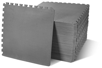 Fitvids 36 Piece Foam Floor Mat Puzzle Tiles 1/2” Thick 144 Sq Ft Grey