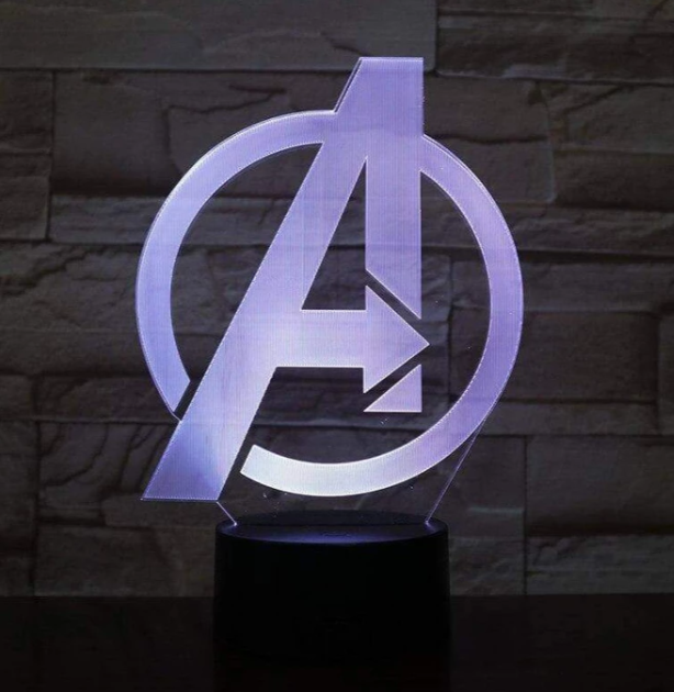 Marvel Avengers 3D Colorful LED Night Light HOME DECOR with remote control