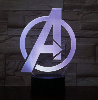 Marvel Avengers 3D Colorful LED Night Light HOME DECOR with remote control
