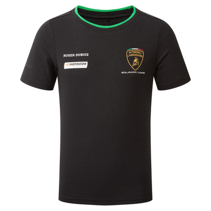Lamborghini Squadra Corse Kids Team T-Shirt Black (11-12 Years)