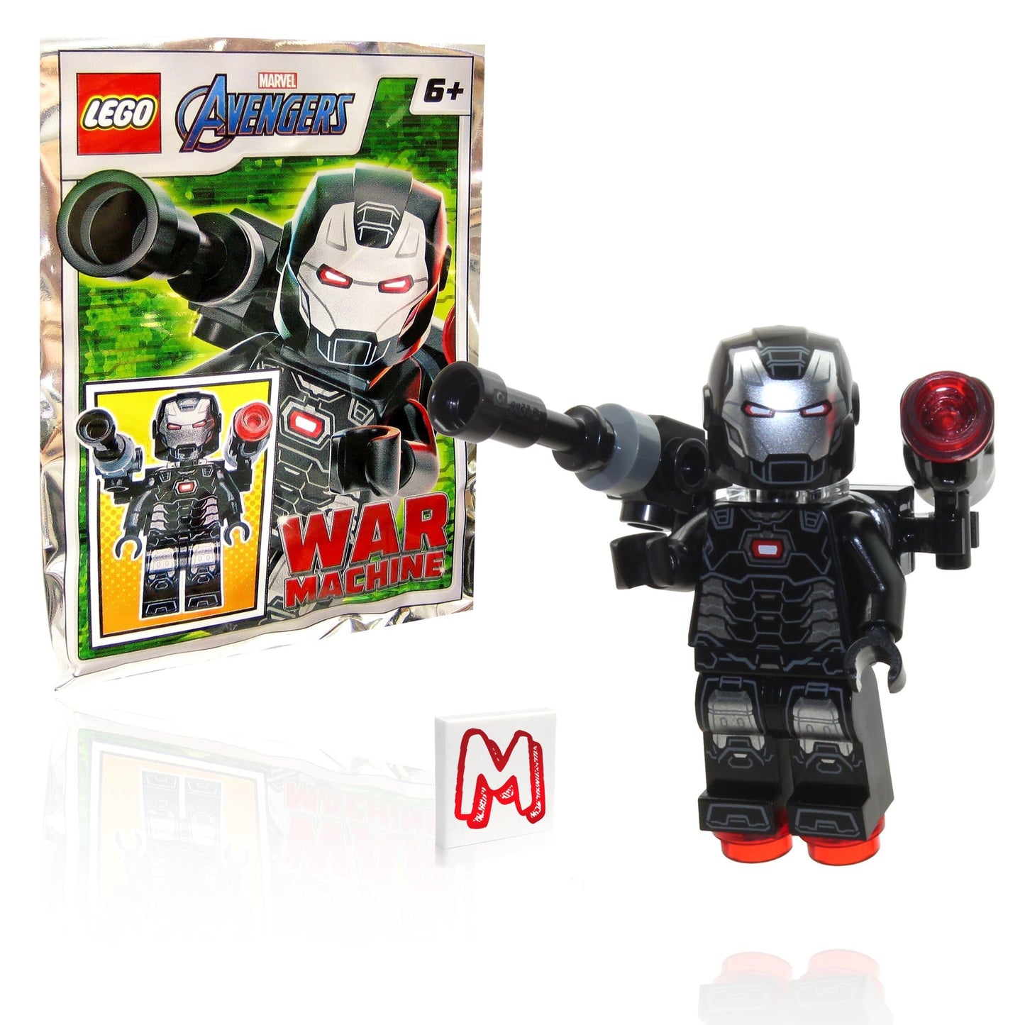 LEGO Marvel Super Heroes Avengers Infinity War Minifigure - War Machine with Blasters Foil Pack