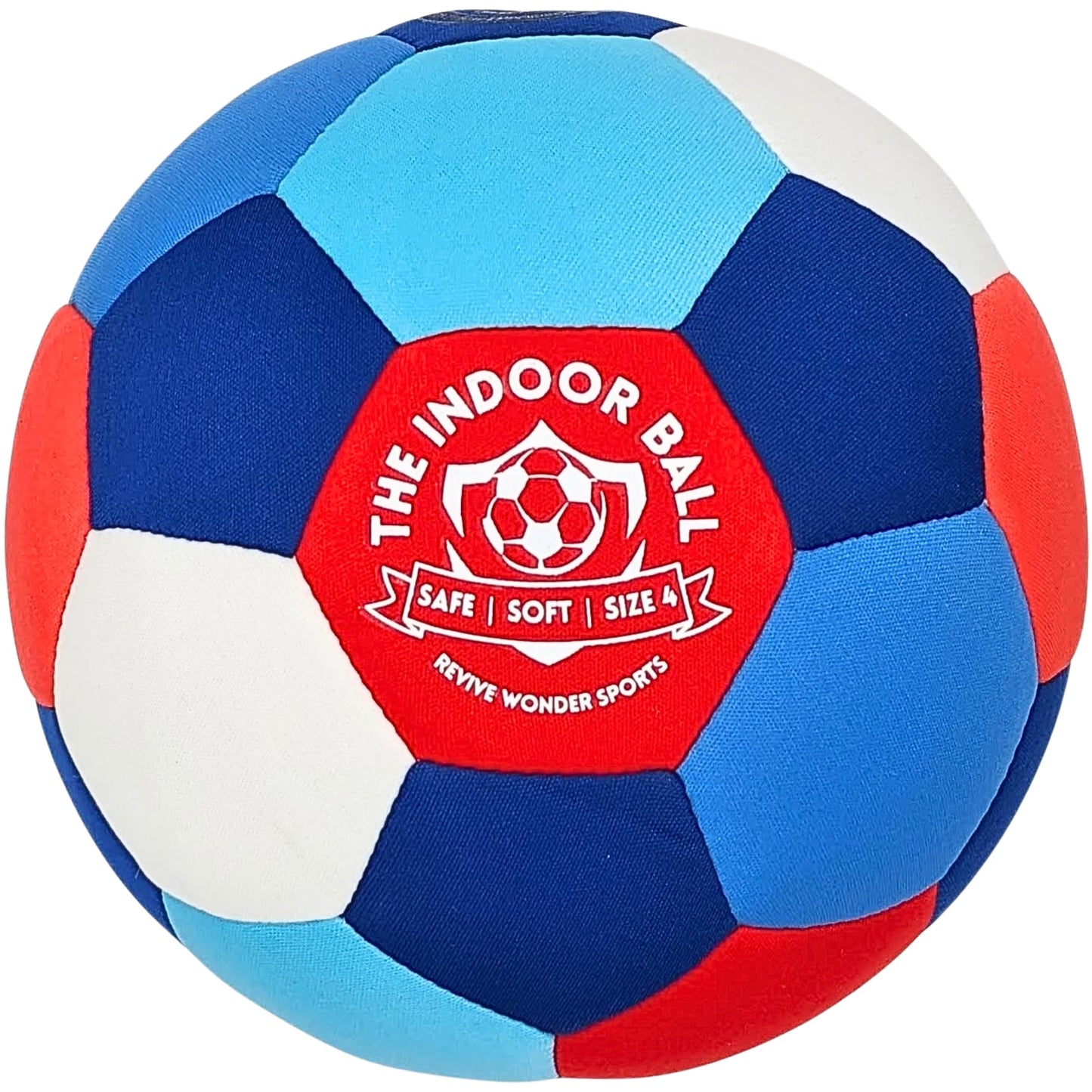 Revive Wonder The Indoor Ball | Soft & Safe Indoor Soccer Ball Size 4 | Essential Soft Soccer Ball for Silent Dribble Juggling Training | Fun Silent Soccer Ball for Boys Girls and Young at Heart