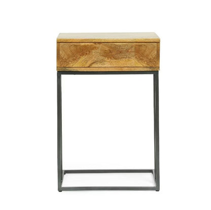 C-shaped wood Table with drawer 18x14x26.5 inch