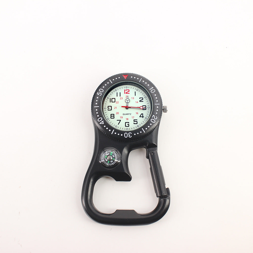 Backpack Keychain with Compass and Bottle Opener clamp