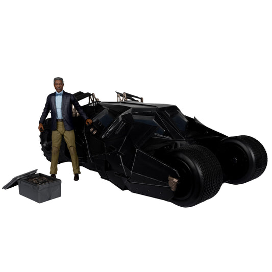 McFarlane DC Multiverse Lucius Fox & Tumbler (The Dark Knight) Gold Label Vehicle Toys