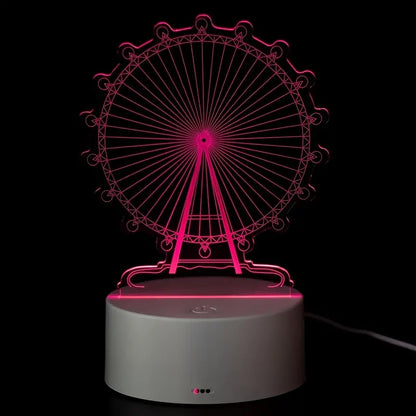 RGB Smart Touch 3D Night Light - Ferris Wheel Design