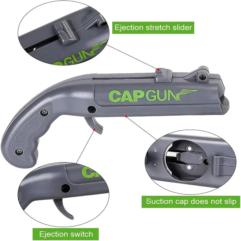 Cap Gun Bottle Opener with Corkscrew for Parties