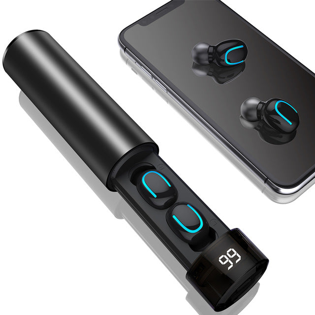 Intelligence Bluetooth 5.0 Noise Reduction Earbuds with Portable Power Bank