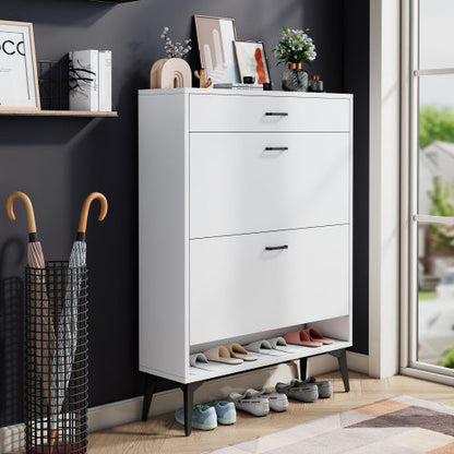 black / white / grey Shoe Cabinet Shoe Storage Shelves 31x43x9 inch