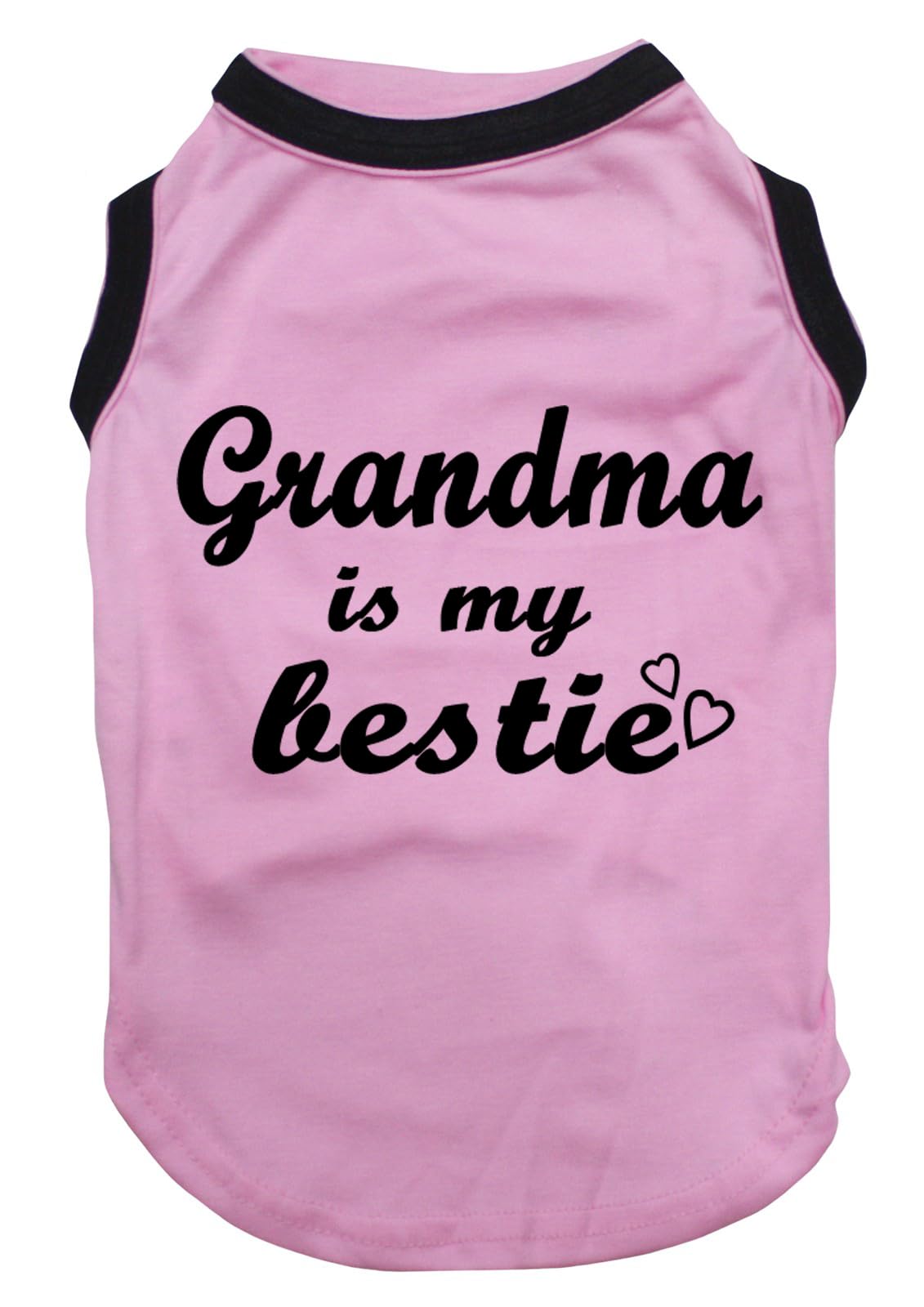 Petitebella Grandma is My Bestie Puppy Dog Shirt (Pink/Black X-Small)