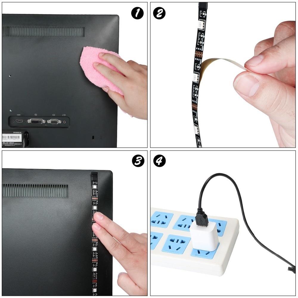 USB 2M LED Ambient Music Rhythm Light Strip