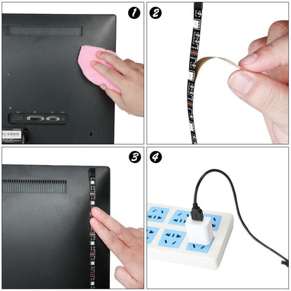 USB 2M LED Ambient Music Rhythm Light Strip