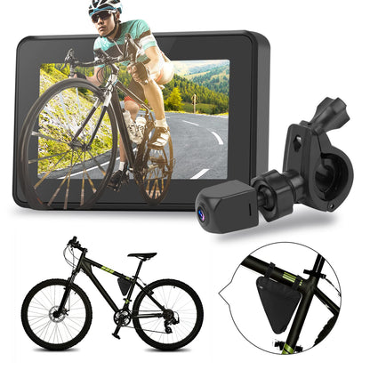blueear Bike Bicycle Mirror 1080P Bicycle Rear View camera with 4.3" Screen130° Wide Angle Color Night Vision Bikes Camera 360° AdjustableBike Accessories For Bicycle Mountain Road Bike