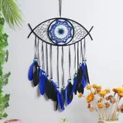 Handmade Dream Catcher with Evil Eye Feather Home Decor