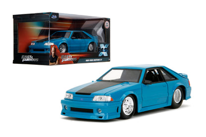 Fast & Furious 1:24 1989 Ford Mustang GT Die-Cast Car Toys for Kids and Adults
