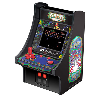 My Arcade Micro Player Mini Arcade Machine: Galaga Video Game Fully Playable 6.75 Inch Collectible Color Display Speaker Volume Buttons Headphone Jack Battery or Micro USB Powered