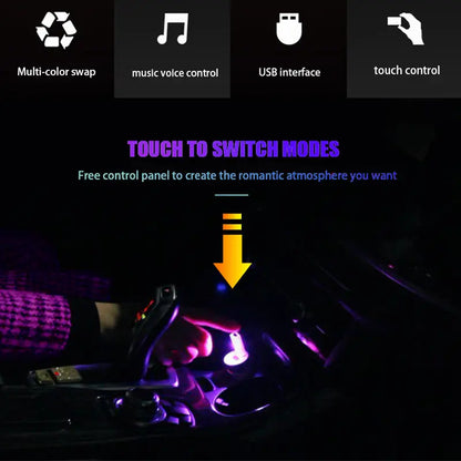Mini USB LED Car Atmosphere Light for Interior Use