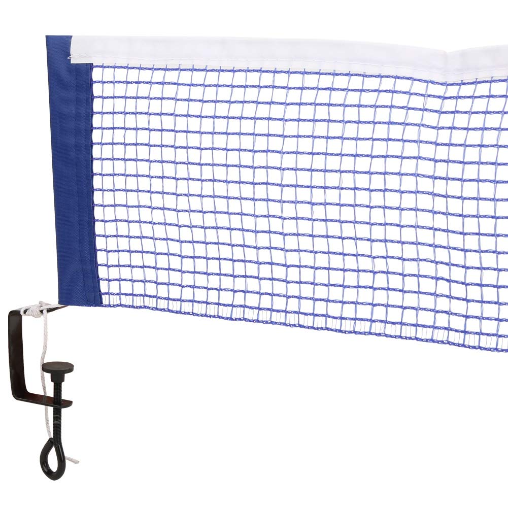 Tennis Table Net with Fixing Bracket Portable Simple Polyester Tennis Table Net Sports Replacement Accessories(Blue) Table Tennis Supplies