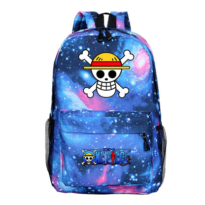 Anime One Piece Luffy Starry Sky Backpack for Student