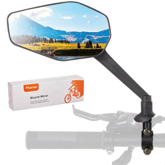 Bike Mirror Bike Mirror Handlebar Mount 360° Adjustable Safety Rear View Mirror Scratch Resistant Glass Lens Fit for Mountain Bike Road Bike E-bike Scooter Left Side