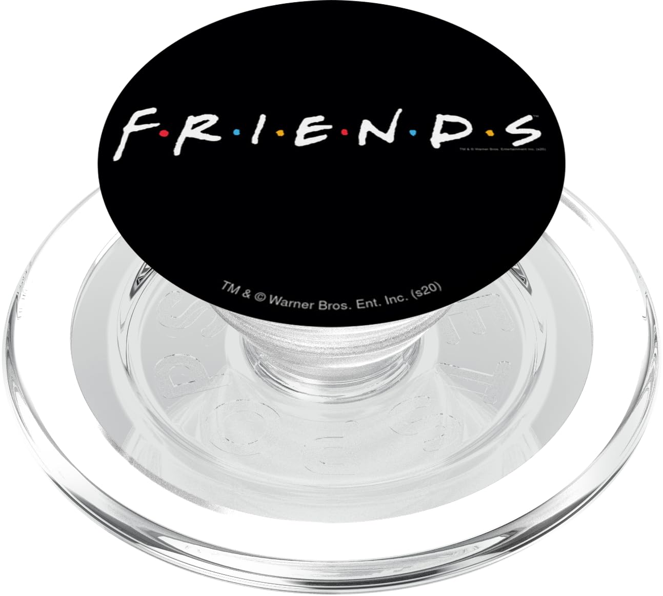 Friends Logo White PopSockets PopGrip for MagSafe iPhone