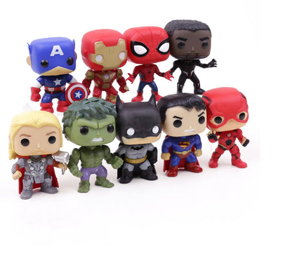 9PCS DC MARVEL Avengers Series 1 Figures: Captain America, Hulk, Thor, Batman