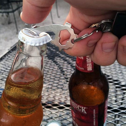 Multifunctional EDC Tool with Keychain Bottle Opener