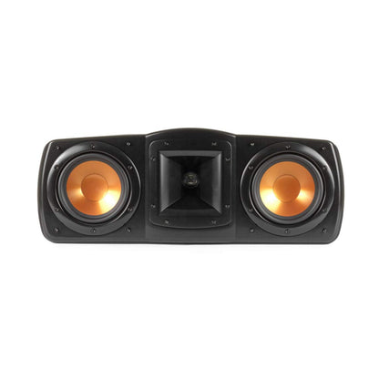 Klipsch Synergy Black Label C-200 Center Channel Speaker for Crystal-Clear Dialogue and Vocals with Proprietary Horn Technology Dual 5.25” High-Output Woofers and Dynamic 1” Tweeter in Black
