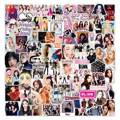 100pcs Singer Aesthetic Kpop Stickers for GirlsCool Trendy Stickers Vinyl Sticker Decal Decor Waterproof