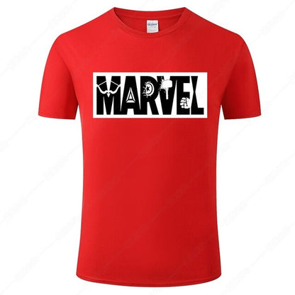 Marvel Printed Cotton Men's T-Shirt - Fashionable Street Style