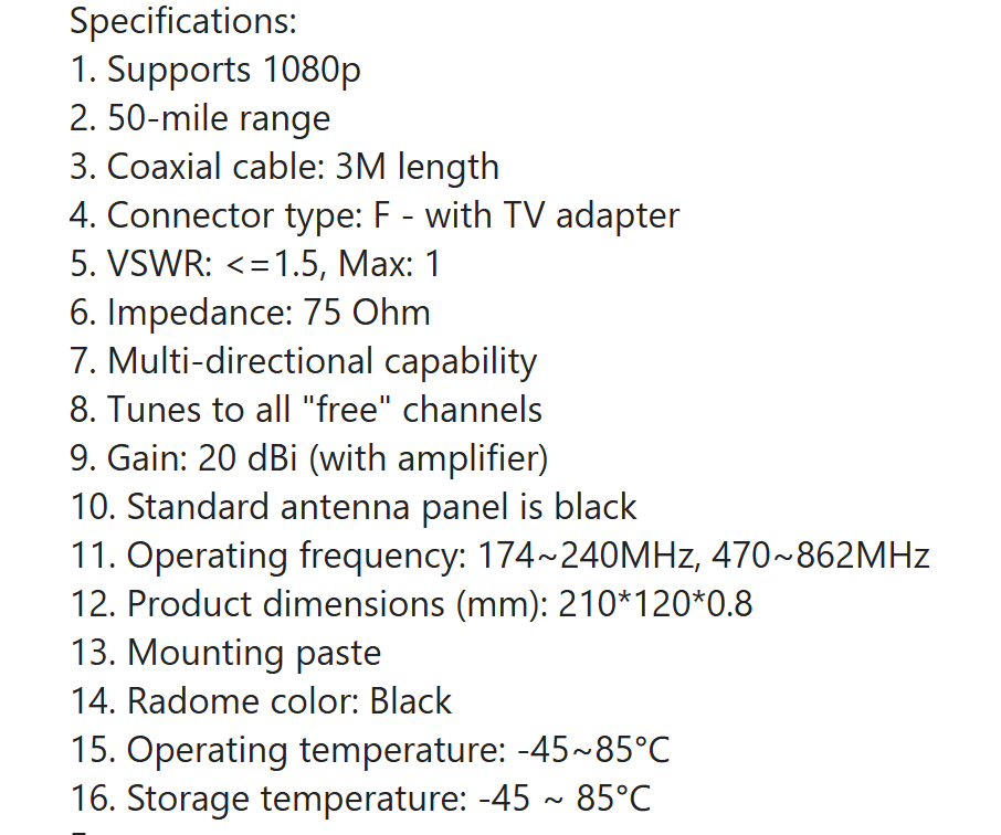 Indoor 4K TV Antenna for High-Definition Signal