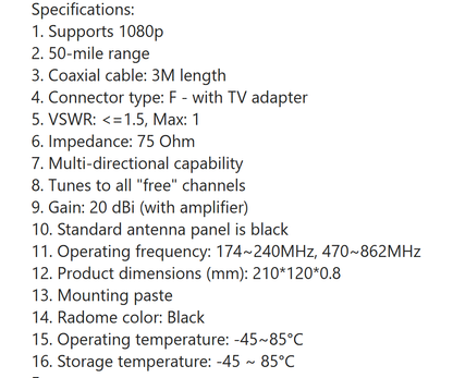 Indoor 4K TV Antenna for High-Definition Signal