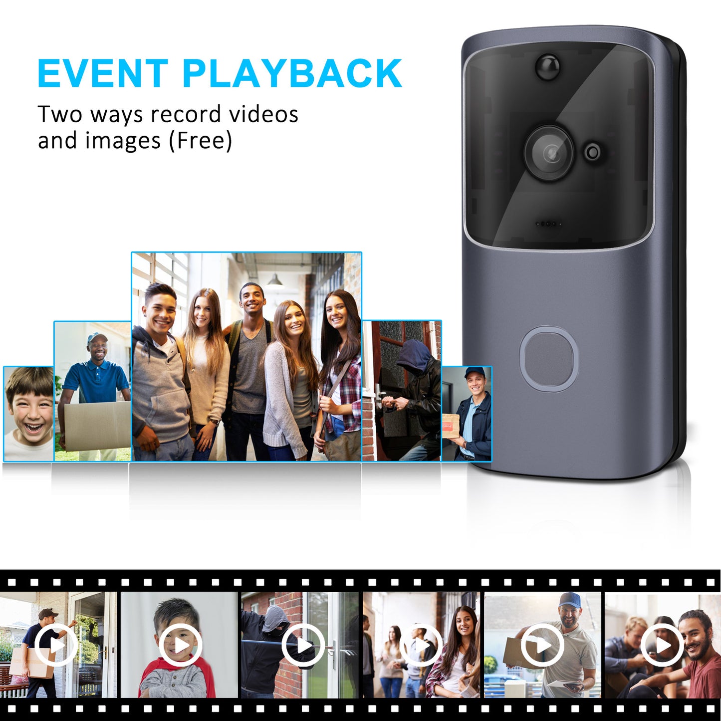 Smart WiFi 2.4G Visual Doorbell with Intercom System