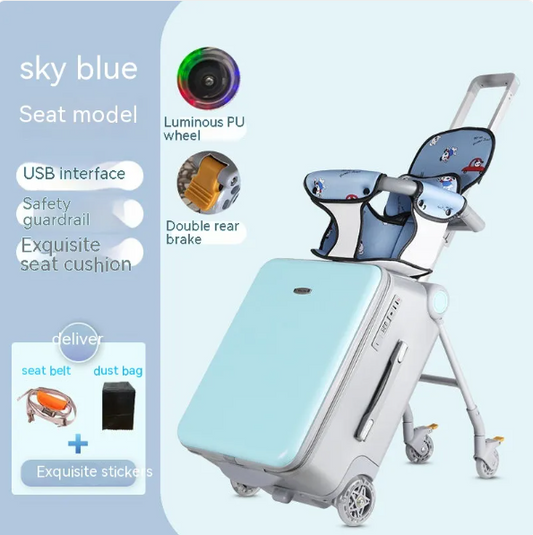 Kid Baby Ride-On Travel Trolley Suitcase 20inch
