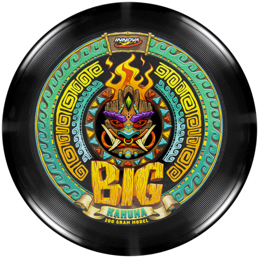 Innova Big Kahuna INNmold Beach Frisbee 200g – Designed to Handle High Winds Easy to Grip Rim (Black)