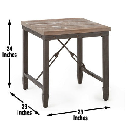 vintage Jersey End Table 23x23x24inch
