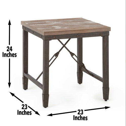 vintage Jersey End Table 23x23x24inch