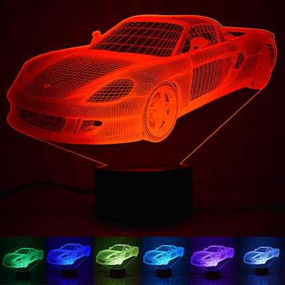 Porsche Sports Car 3D LED Night Light 7 colors