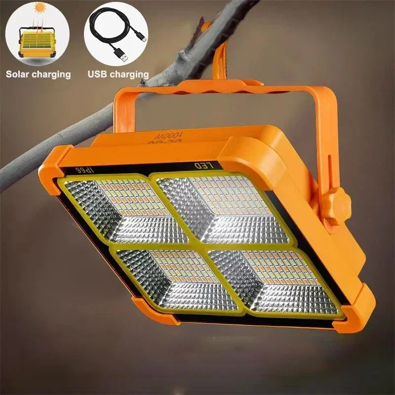 Portable Rechargeable Solar LED Flood Light Projector